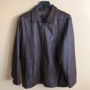 St JohnsBay XL Mens Brown fully lined Leather Jacket